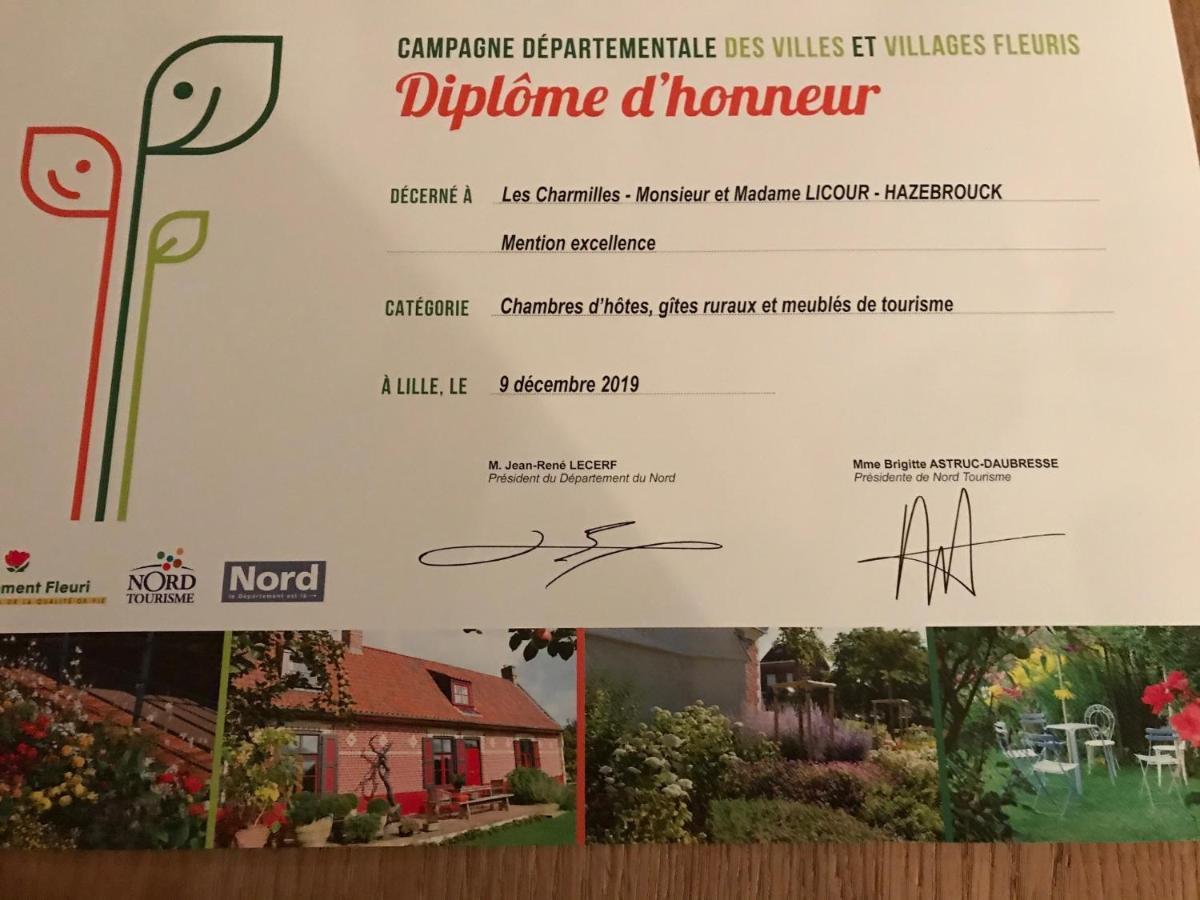 Les Charmilles Bed & Breakfast Hazebrouck Bagian luar foto